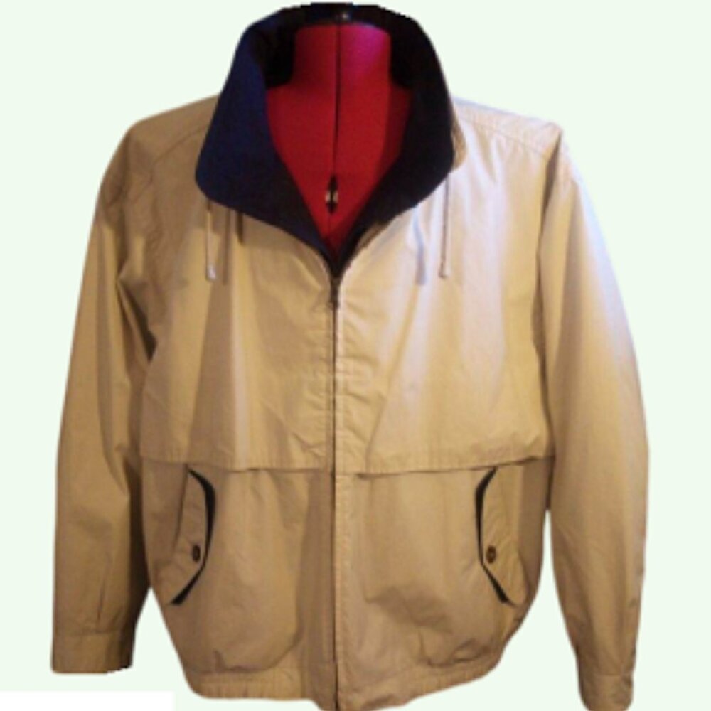 TOWNE from London Fog Men's Jacket         Size - XL-REG         Tan - Dark Blue